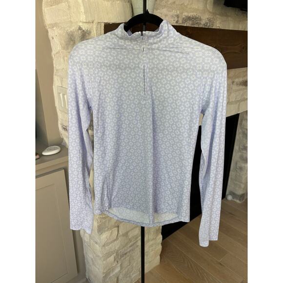 Walter Hagen Women's Geo Crisp Peri Performance 11 UV Suncover 1/4 Zip Size XS - Picture 1 of 5